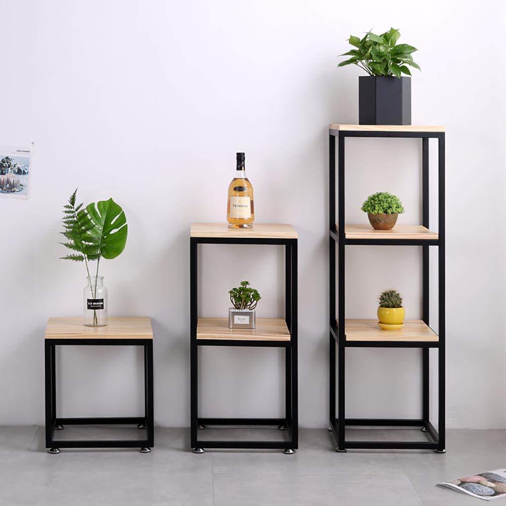 Sheesham Iron Frame Solid Wood Bedside Table for Bedroom Sofa Stool for Living Room - Furnishiaa -  -